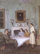 James Gunn Tea at Royal Lodge (mk25 oil painting